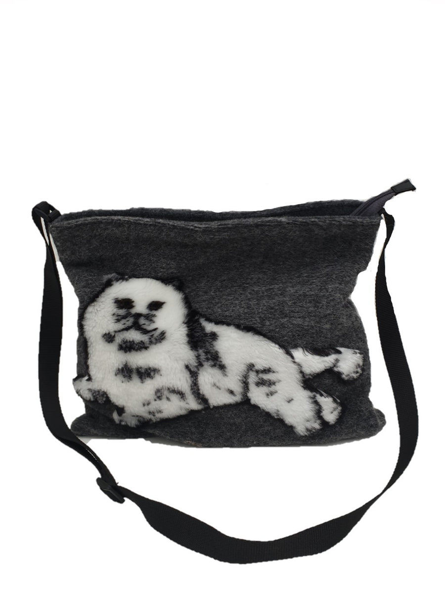 Borsa A Tracolla A Forma Di Gattino + Ciondolo | Peluche E Poliestere | Bianco - Foto 9