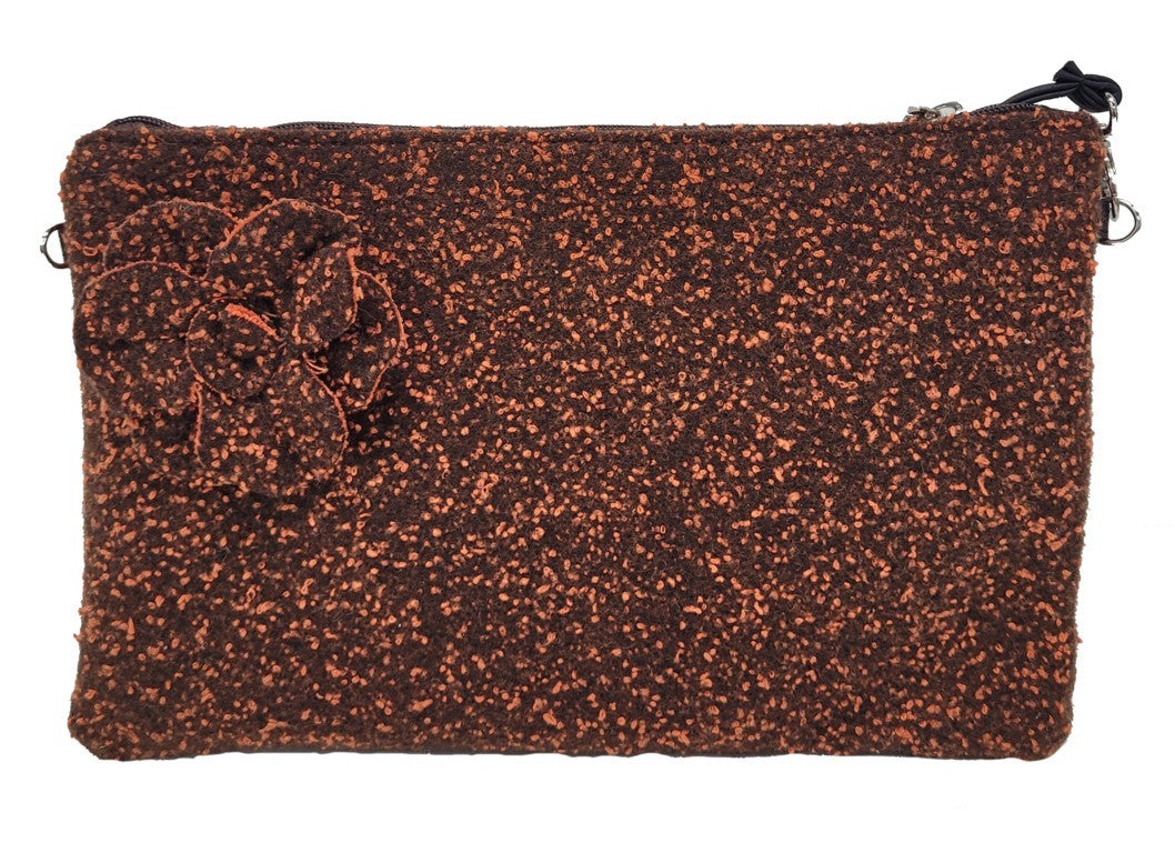 Marta feltro con fiore - La pochette in feltro per l'autunno-inverno!