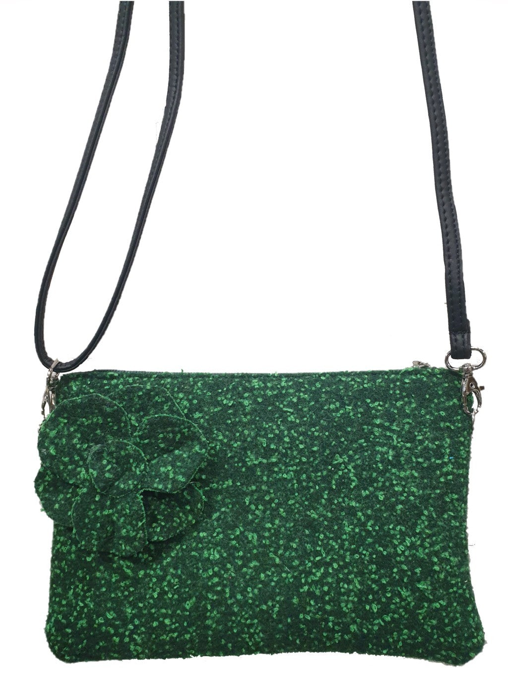 Marta feltro con fiore - La pochette in feltro per l'autunno-inverno!