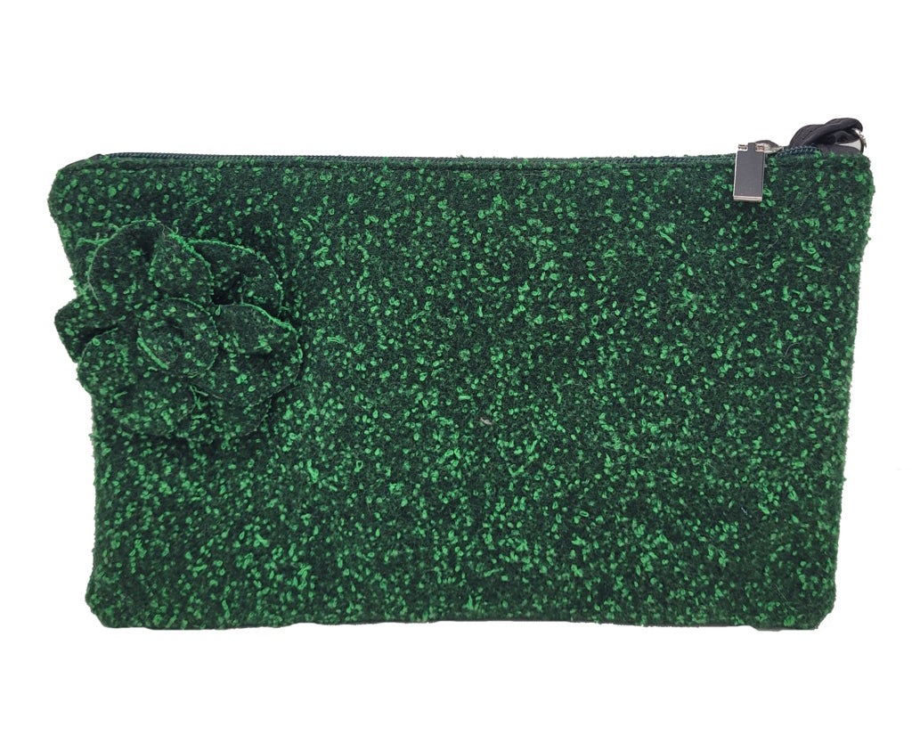 Marta feltro con fiore - La pochette in feltro per l'autunno-inverno!