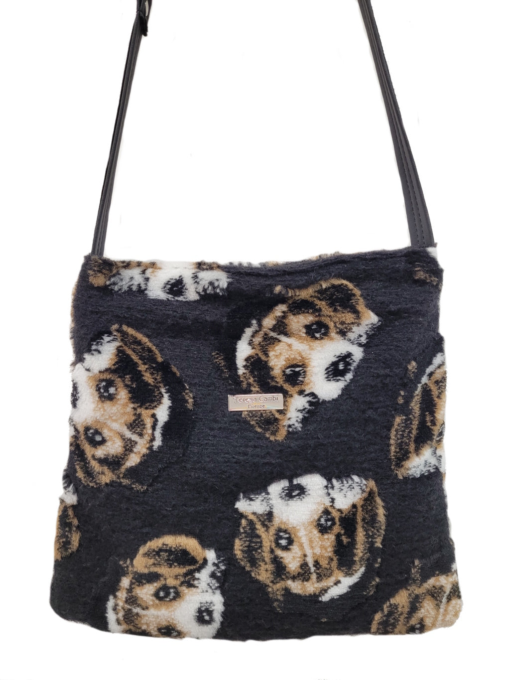 Borsa a tracolla nera con beagles - Pezzi unici IN SALDO!!
