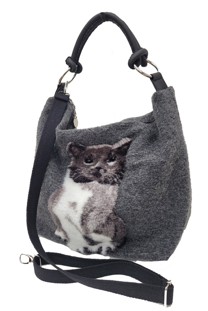 Paola Gatto- La sacca con il gatto in eco-pelliccia Novità per l'autunno-inverno!!