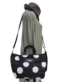 Shopper trapuntato a pois